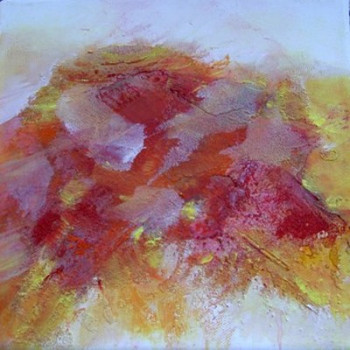 Named contemporary work « la montagne rouge », Made by MONIQUE LELIEVRE OU EL