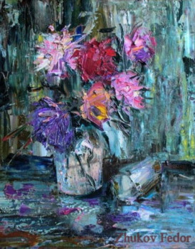 Named contemporary work « Flowers », Made by ZHUKOV FEDOR