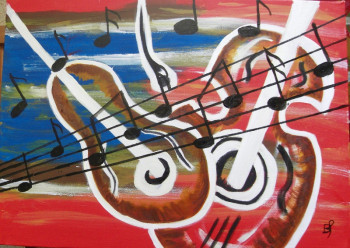 Named contemporary work « envol de la musique », Made by BERNI