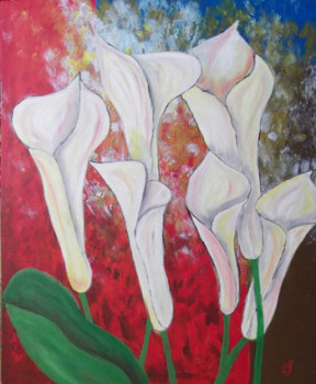 Named contemporary work « arums », Made by BERNI