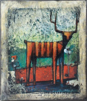 Named contemporary work « Cerf », Made by PERSILLON