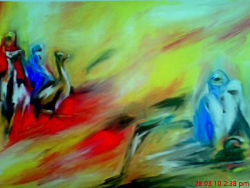 Named contemporary work « sahara », Made by ZOUHRIART