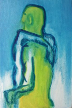 Named contemporary work « Blue-Green Couple », Made by DAVID2NO