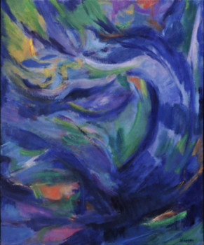 Named contemporary work « Genvrier bleu », Made by JOSETTE ZENATTI