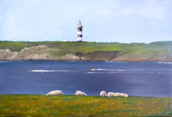 Named contemporary work « Phare de Créac'h-Ouessant », Made by JEAN PIERRE BLANDEL