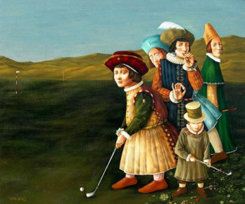 Named contemporary work « Evening Golfers », Made by VAHAGN HARUTYUNYAN