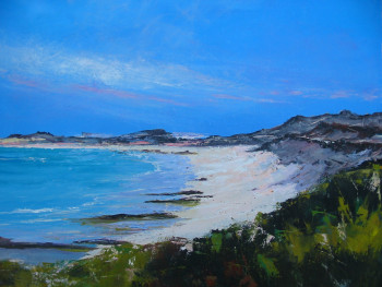 Named contemporary work « la côte près de plouescat », Made by ALAIN COJAN