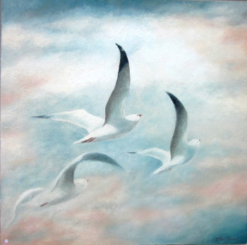 Named contemporary work « les mouettes », Made by FRANçOISE DE BEAUCé