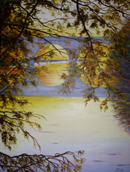 Named contemporary work « Reflets d'un soir », Made by NELLY SIMON