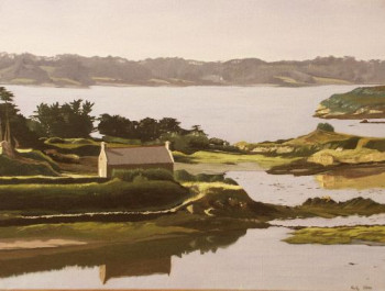 Named contemporary work « Ile de Bréhat », Made by NELLY SIMON