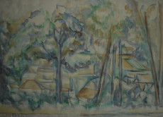 village-vu-a-travers-des-arbres-1890