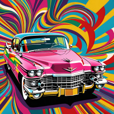 pink-cadillac-pop-art